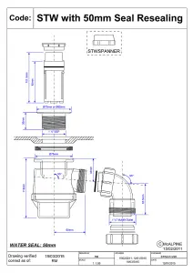 McAlpine STW6-R 50mm Seal Resealing Shower Trap