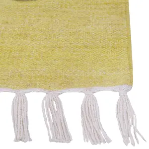 Outdoor Area Rug 140 x 200 cm Yellow YAVU