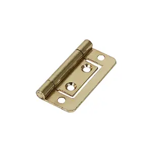 Timco - Flush Hinge (105) - Electro Brass (Size 50 x 38.5 - 2 Pieces)