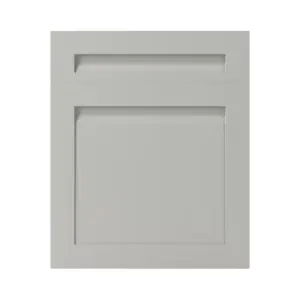 GoodHome Garcinia Integrated handle Matt grey Shaker Door & drawer 600mm