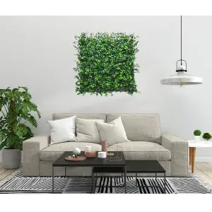 Artificial Plant Flower Living Wall Panels Realistic - Boxwood - Indoor / Outdoor - 1m x 1m - Home, Garden, Office