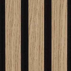 Naturewall SlatWall Mini Natural Oak and Black - 60cm x 60cm - Single Panel