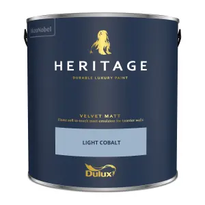 Dulux Trade Heritage Light Cobalt Velvet matt Wall paint, 2.5L