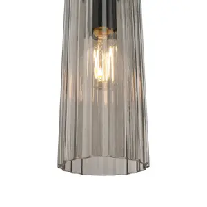 Nordlux Miella Indoor Dining Living Kitchen Hallway Pendant In Smoked (Diam) 10cm