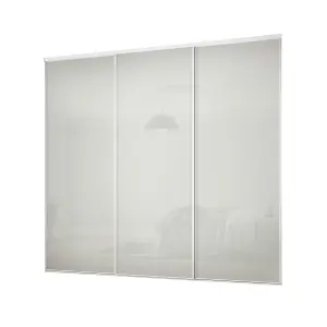 Classic Arctic white 3 door Sliding Wardrobe Door kit (H)2260mm (W)2216mm