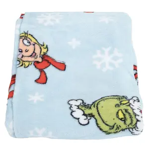 The Grinch Fleece Blanket Blue/Red/Green (150cm x 100cm)