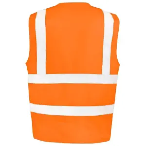 SAFE-GUARD by Result Mens Polycotton Heavy Duty Rail Hi-Vis Vest