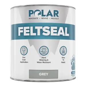 Polar Felt Seal Grey 500ml, Instant Waterproof Roof Sealant for All Felt Roofs