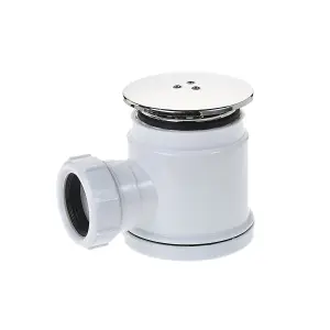 Make Shower Waste Trap White/Silver (40mm)