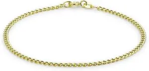 Revere 9Ct Gold Classic Hollow Curb Chain Bracelet