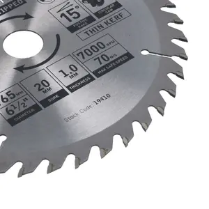 Circular Saw Blade 165mm x 16 / 20mm 40 Teeth TCT Cutting Disc Wood 5pc