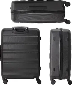 Aerolite Large 29in Lightweight Hard Shell 4 Wheel Travel Hold Checked Check in Luggage Suitcase Black