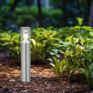 Sylvania YourHome 58 Lumen Solar LED Outdoor Stainless Steel Bollard Light with Motion Sensor - Twin Pack