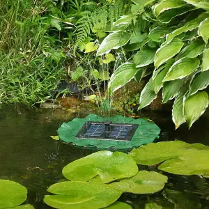 Primrose Floating Lilly Pad Solar Water Fountain D36cm