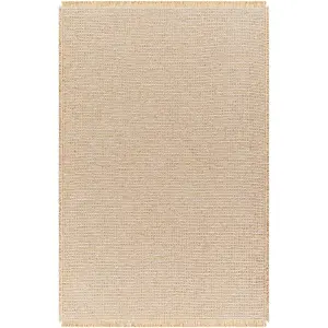 PAVI Becki Owens x Surya Solid and Border Boho Jute Area Rug 160 x 213 cm