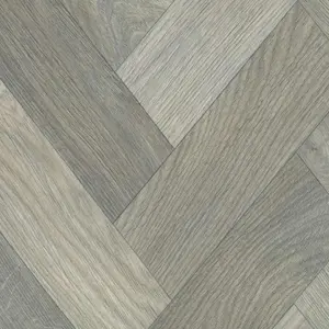 Neutral Modern Wood Effect Anti-Slip Vinyl Flooring For Kitchen, Bathroom, 2.5mm Thick Vinyl Sheet-7m(23') X 4m(13'1")-28m²