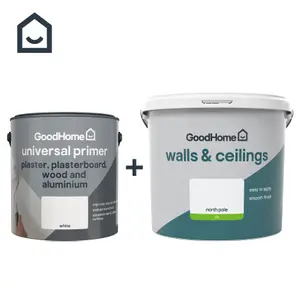 GoodHome Walls & ceilings North pole Silk Emulsion paint, 5L