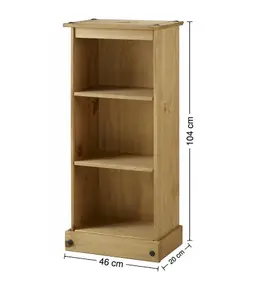 Mercers Furniture Corona Low Narrow Bookcase