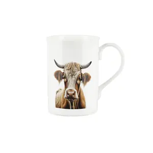 Highland Cow Mug - Bone China Farmyard Tea/Coffee Gift Cup