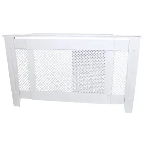 Adjustable Radiator Cover MDF White 1400mm 1920mm