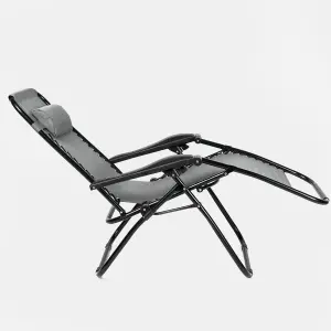 Garden Zero Gravity Patio Sun Lounger Folding Chair