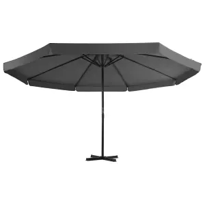 Berkfield Outdoor Umbrella with Portable Base Anthracite