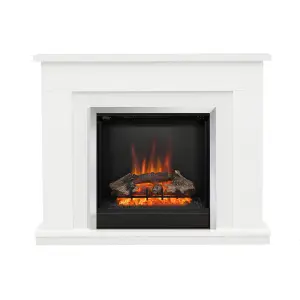 Be Modern Evelina Black & white Inset Electric Fire suite