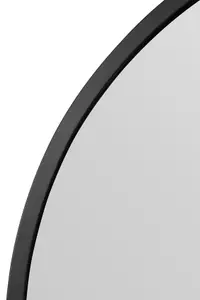 MirrorOutlet Arcus - Black Framed Arched Wall Mirror 39" X 39" (100CM X 100CM)