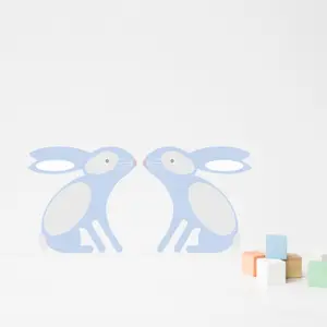 pair of bunny-wall-stickers in blue