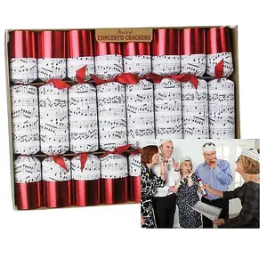 Robin Reed Christmas Crackers - Musical Concerto - 10 Inch - 8 Pack