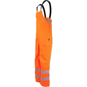 Pegdev - PDL - Progarm Men's Unlined Waterproof Dungaree - Flame Resistant, ARC Flash, Hi-Viz Orange, RIS-3279-TOM Compliant. 4XL