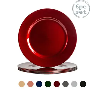 33cm Charger Plate Glossy Dark Red