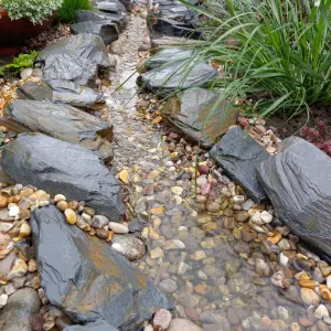 Garden Rockery / Pond Edging Stones -Welsh Slate 200-300mm