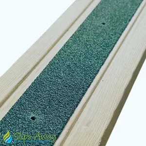 50mm Wide Non-Slip Anti-Skid Decking Strips - Safety and Style for Outdoor Space - GREEN Green 1000mmx50mm - x17