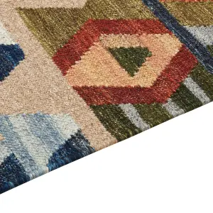 Wool Kilim Area Rug 160 x 230 cm Multicolour KAGHSI