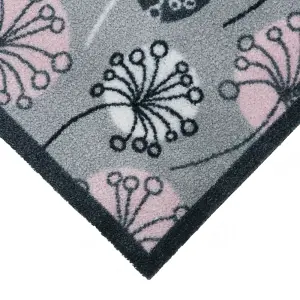 JVL Mega Machine Washable Doormat and Runner, Dandelion Seeds