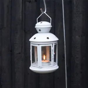 Nicola Spring - Metal Hanging Tealight Lanterns - 2 Sizes - Pack of 2