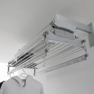 Steel Foldable Wall Mounted Drying Rack 130cm H x 38cm W x 17cm D