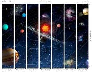 Origin Murals Children's Space Planets Matt Smooth Paste the Wall Mural 350cm wide x 280cm high