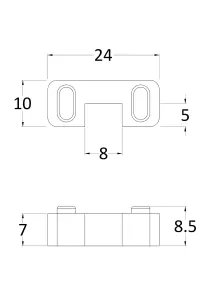 Wetroom Accessories Screen Support Foot - Satin Black