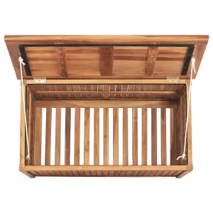 Berkfield Garden Storage Box 90x50x58 cm Solid Teak Wood