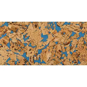 Beautiful Cork Wall Panels - Blue - 1 Pack - 1.98m2 - 600x300x3mm