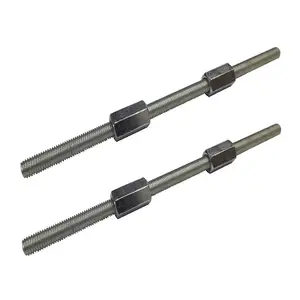 2 x Fully Threaded Screw Rod M6 x 300mm Steel Studding Bar & 4 Connector Nuts