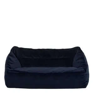 icon Cecilia Bean Bag Sofa Midnight Blue Giant Velvet Bean Bag Chair