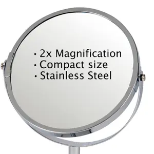 Showerdrape Capri Chrome 2x Magnifying Vanity Mirror