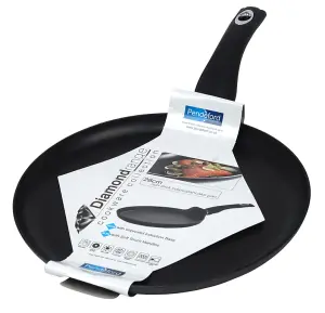 Pendeford Non Stick 28cm Shallow Crepe Frying Pan Soft Handle Induction Base