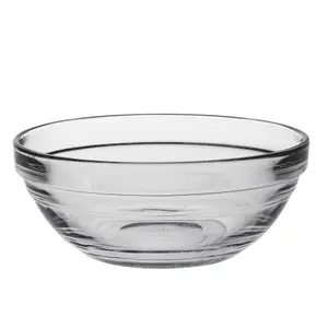 Duralex - Lys Glass Stacking Bowls for Kitchen, Serving - 12cm (5") - Pack of 6