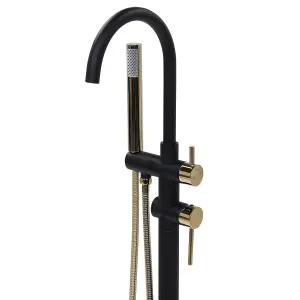 Freestanding Bathtub Faucet TUGELA Black-Gold