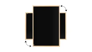 ALLboards Magnetic Chalkboard with Wooden Frame 60x40cm, Magnetic Chalkboard chalk