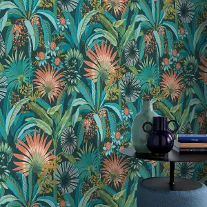 Erismann Martinique Tropical Multi Wallpaper Botanical Paste The Wall Vinyl